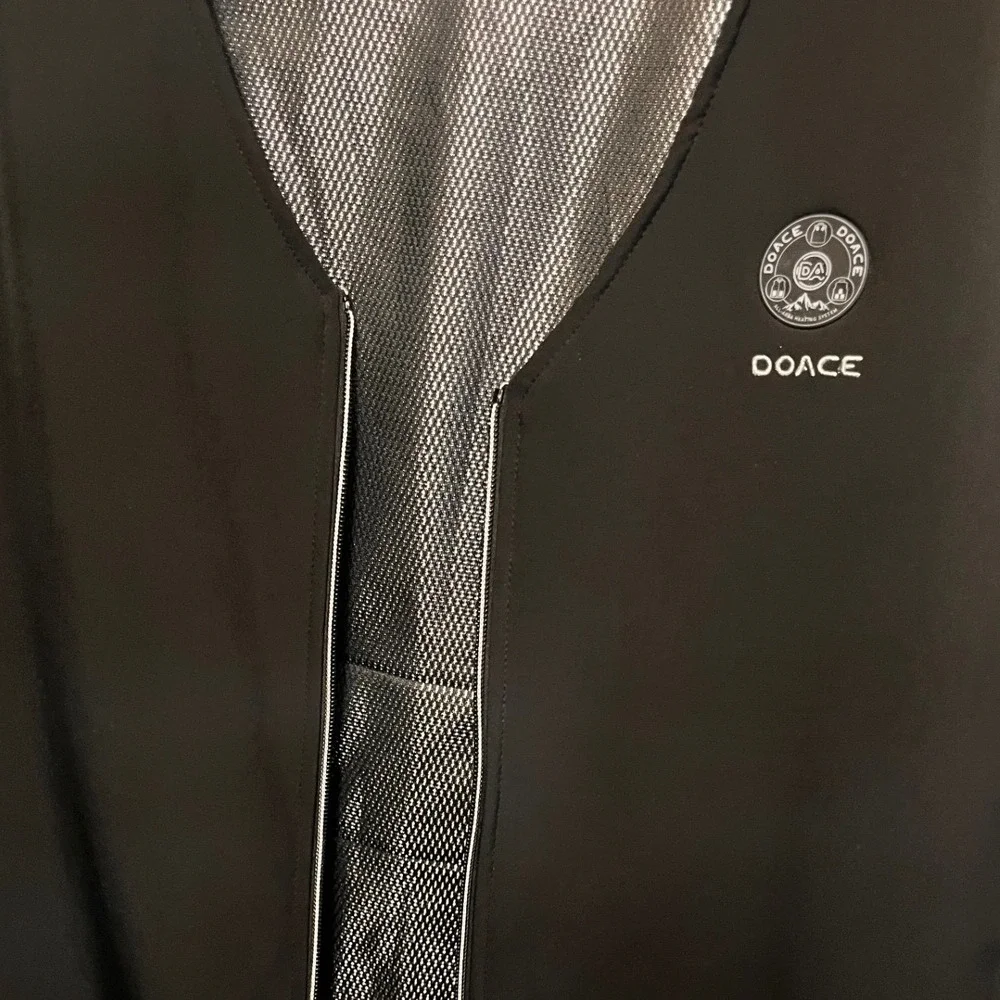 NWOT DOACE Black All-Area Heated Vest USB Powered Size 3XL Full Zip Mesh Lining